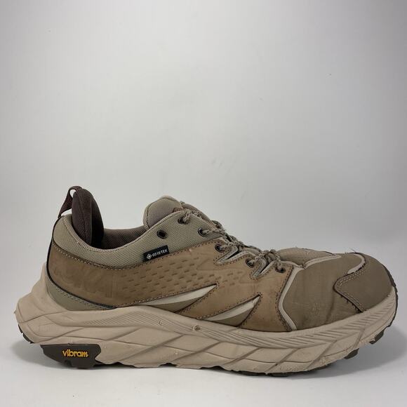 Hoka One One Anacapa Low GTX Trail Running Mens Size 11.5 D Tan Brown Goretex - Picture 1 of 10